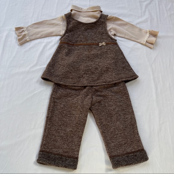 Natural Charm 3-Piece Fleece Pants Set -  Size 6 -9 Months - Picture 1 of 13